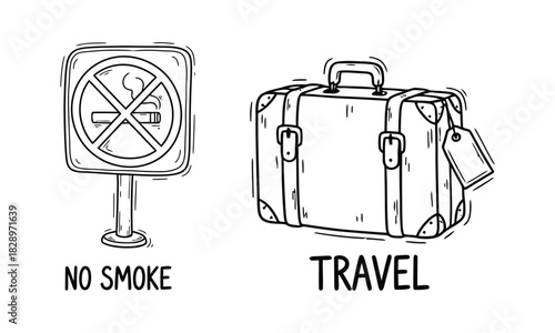 travel suitcase vector illustration