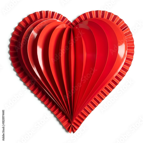 Red Accordion Heart Decoration