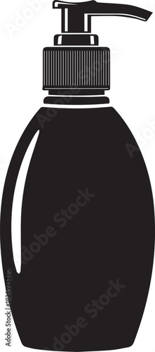 Black and white soap dispenser elegant and simple design minimal style