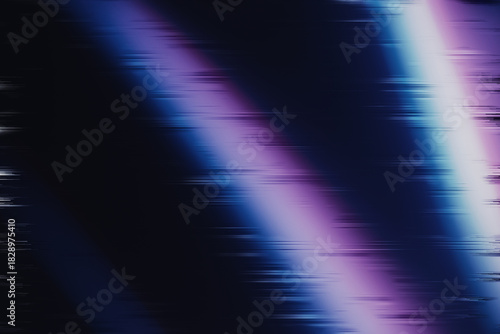 Abstract glitch background with unfocused soft violet and purple lines 