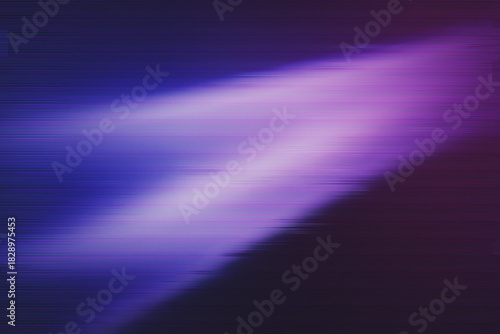 Abstract purple and violet glitch background with horizontal screen lines