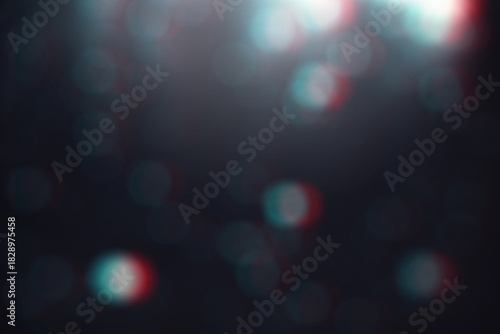 Abstract RGB shift background with mysterious unfocused orbs