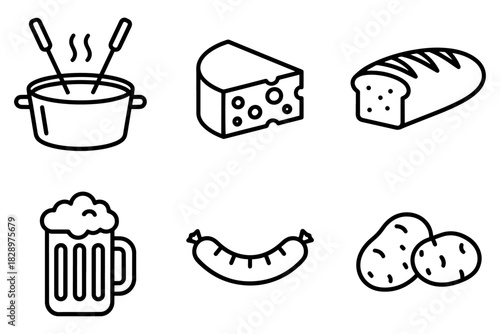 set of icons for UI & Productivity,
UI & Productivity Icon Set,
Minimalist Black Line Art Symbols for Digital Design