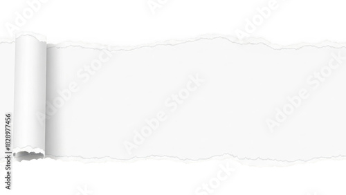 Paper tear isolated on transparent background