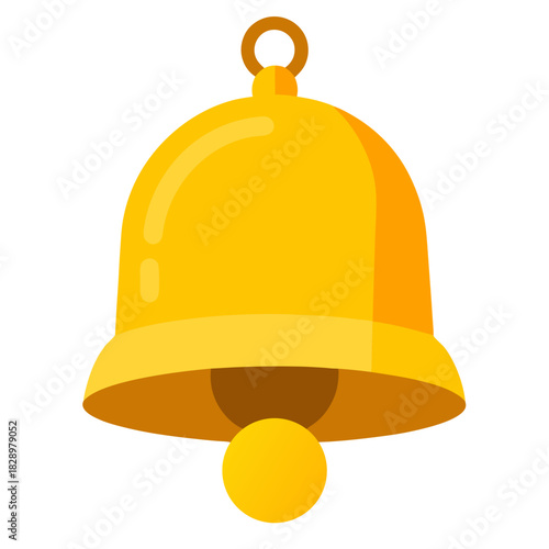 Jingling Bell Isolated on White Background vector illustration