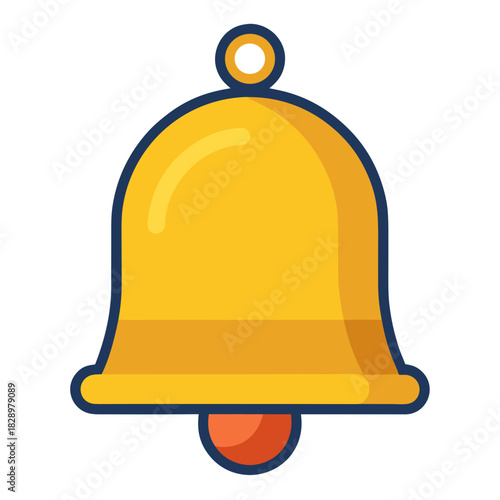 Sounding Bell Illustration on White Background vector illustration