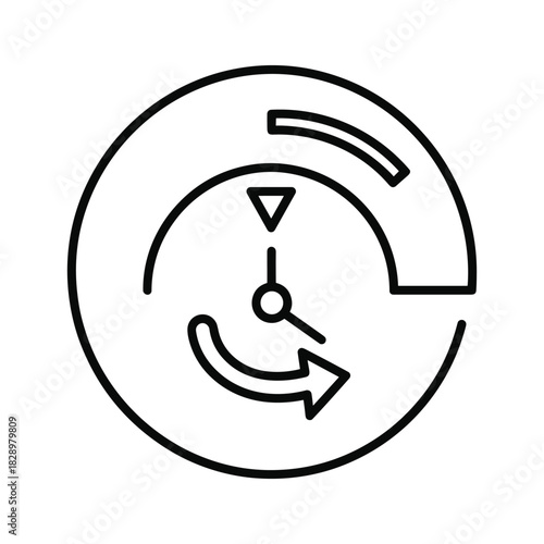 Streamline your workflow with this modern turnaround time icon, designed to convey efficiency and rapid progress for dynamic business solutions