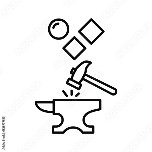 Crafting Dreams Forge Ahead Blacksmithing Metalwork Anvil Hammer Shaping Metal Artistic Creation Strength Precision Skill Innovation Design Element
