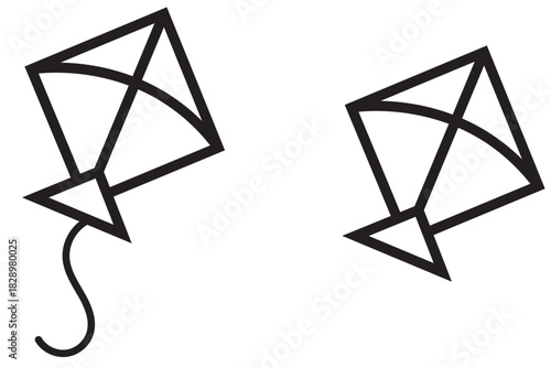 Kite icon vector. outdoor adventures and childhood memories symbol. vector illustration. EPS 10