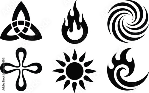 This symbol features an intricate triquetra knot with three interlaced loops representing unity and eternal connection