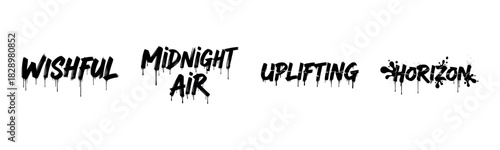 Graffiti text art with words 