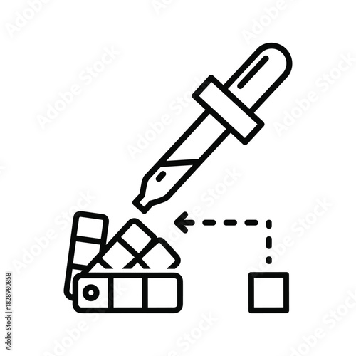 Find your perfect color match with this stylish dropper tool and palette for creative design projects that demand precision and style