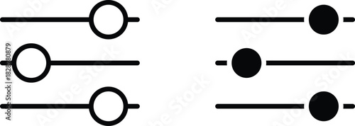 settings slider  icon vector graphic illustration  with white background flat hand made icon fill icon .