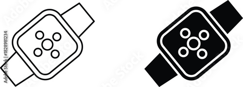 stop watch   icon vector graphic illustration  with white background flat hand made icon fill icon .