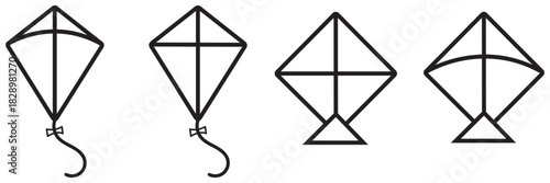 Kite icon for app and web design. Simple element illustration. EPS 10