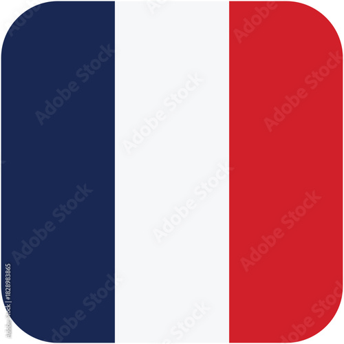 France Flag Icon – Blue White Red Vertical Tricolor