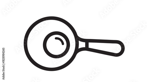 Magnifying glass vector icon isolated on a white background. Symbol of search, discovery, and investigation, designed in a clean outline style