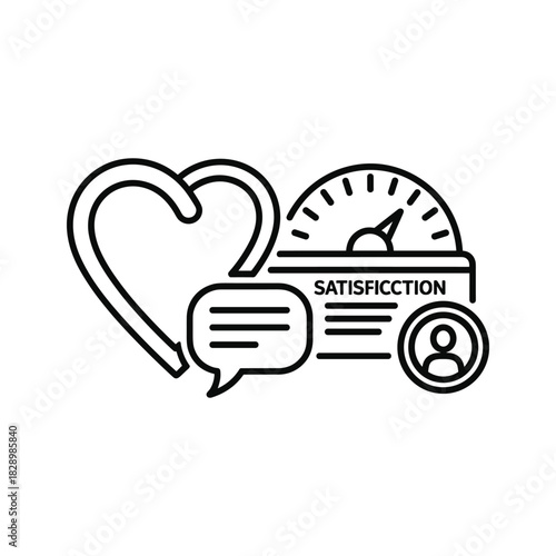 Customer satisfaction survey feedback and rating icon set