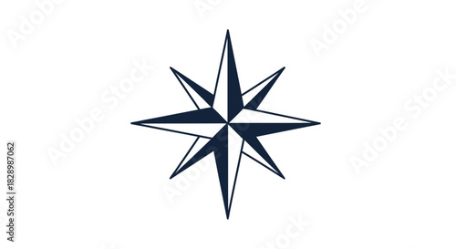 Eight-pointed star symbol of navigation and direction.
