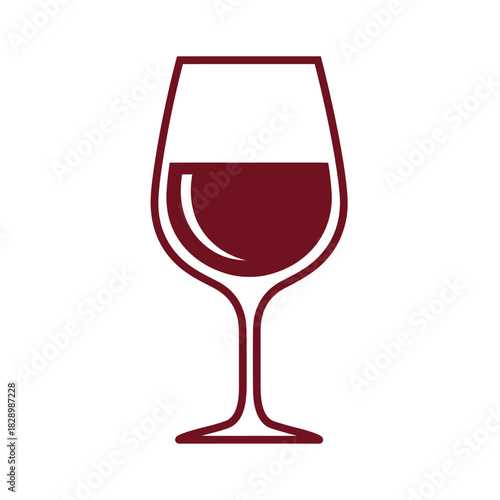 Elegant red wine glass with rich liquid, perfect for celebrations.