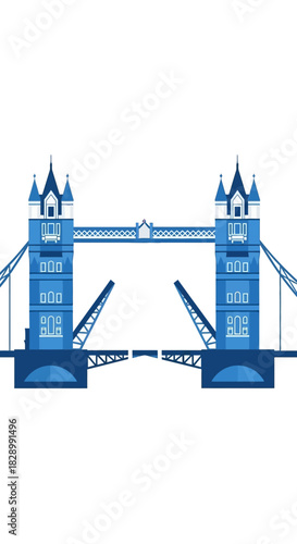Iconic Tower Bridge in London a famous landmark and tourist attraction.