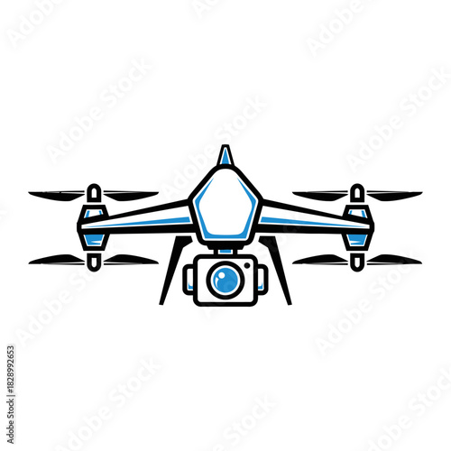 Modern Drone with Camera for Aerial Photography and Videography.