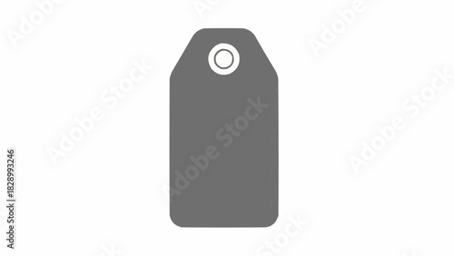 Simple grey price tag icon for sales and retail marketing. A versatile vector label for product information, discounts, or branding design