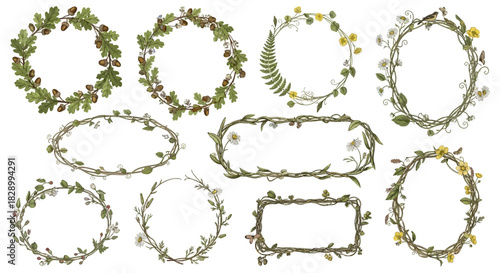 Floral and Botanical Wreaths and Frames Delicate, Natural, and Rustic Designs