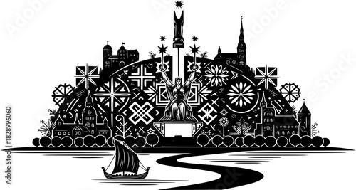 old town in the morning