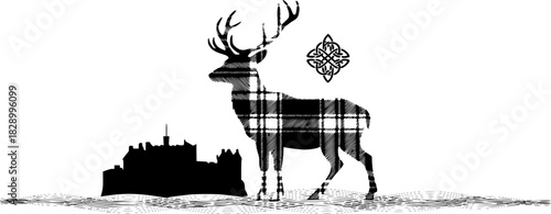 silhouette of a deer