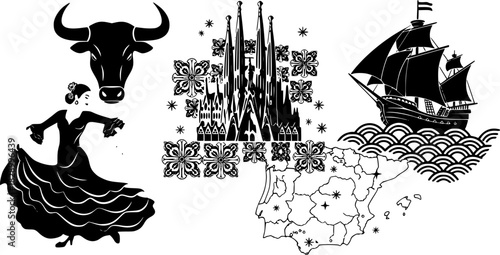 vector illustration of a fishing boat