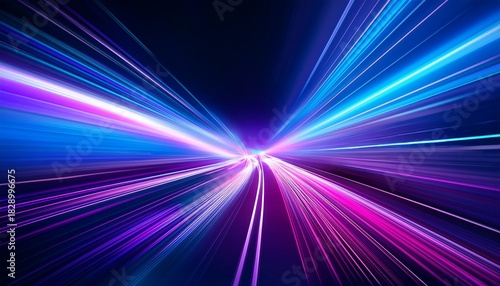 Light Streaks Purple Blue