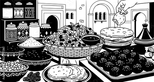 still life with fruits and berries