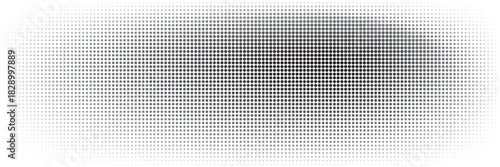 Black and white vector panoramic paper image dots. illustration modern.