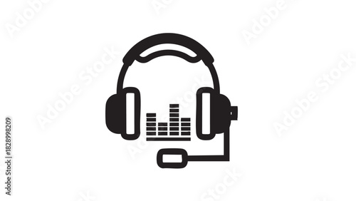 headphones and microphone