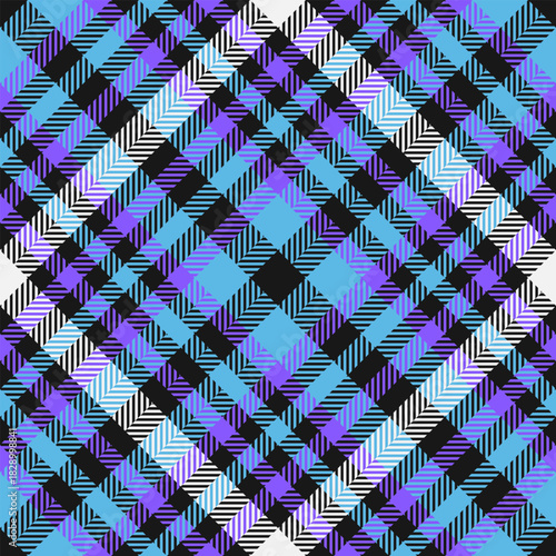 Classic plaid pattern in cool tones. A versatile and detailed background suitable for textiles, apparel, web design, or digital artistry projects.