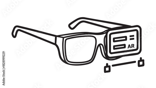 Augmented Reality Glasses Icon Futuristic Technology for Immersive Digital Experiences