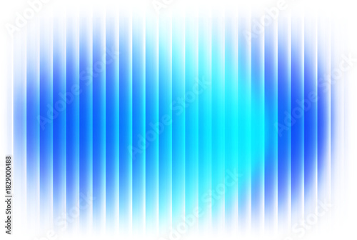 Abstract vertical blue light bar pattern with glowing cyan center, creating a vibrant digital sound wave or equalizer effect, isolated on