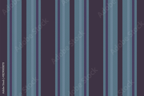 Mrungy seamless pattern texture, sewing lines stripe fabric. Soat vertical textile vector background in dark and cyan colors.