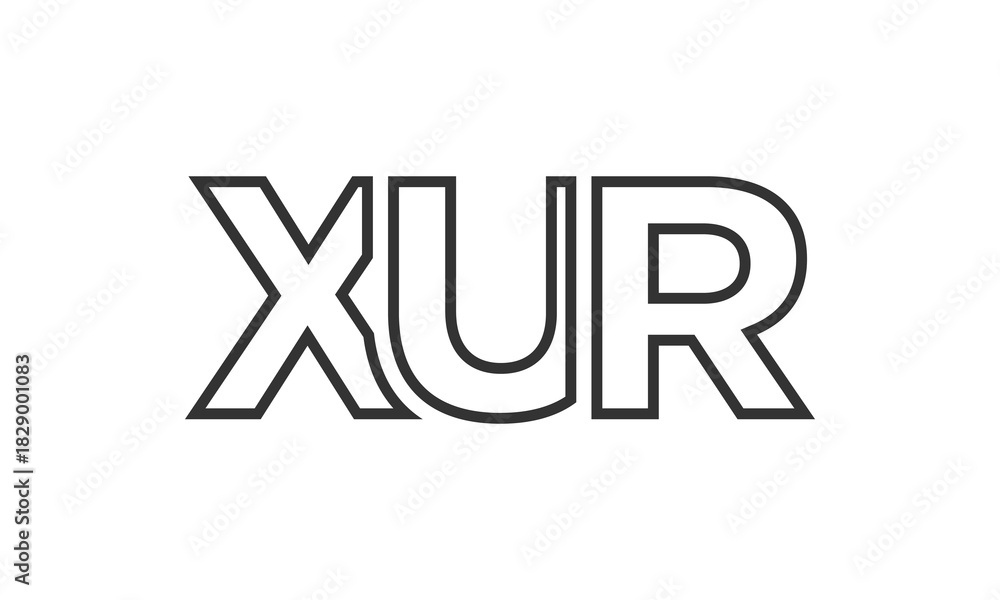 Obraz premium XUR logo design template with strong and modern bold text. Initial based vector logotype featuring simple and minimal typography. Trendy company identity.