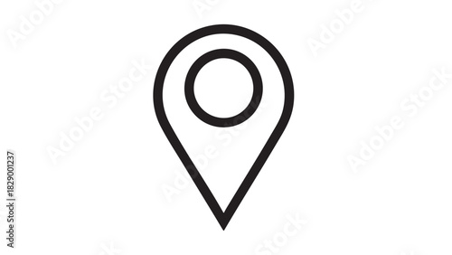 Location Marker Icon, Graphic Design, Digital Environment, Modern Concept, Minimalist Viewpoint