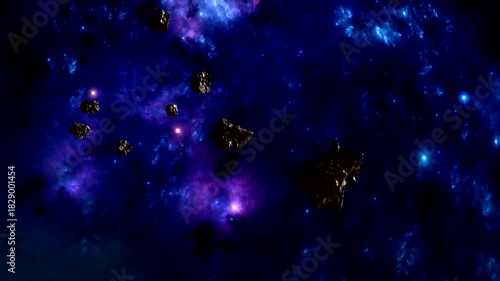 Meteorite in deep space