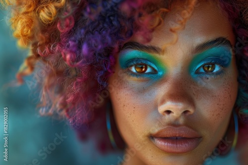 Colorful Hair Woman