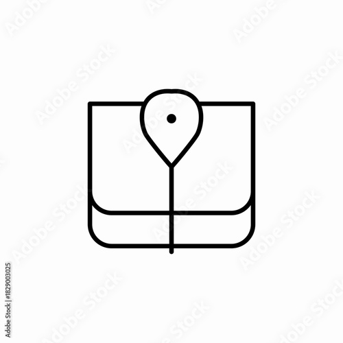book place location icon sign vector