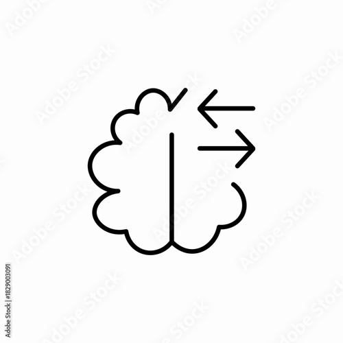 brain mind share icon sign vector