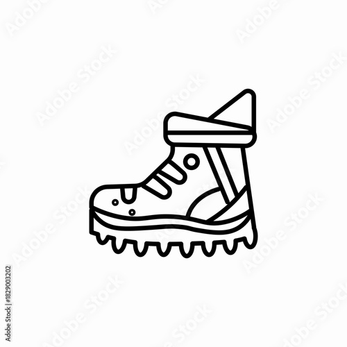 climbing boots icon sign vector