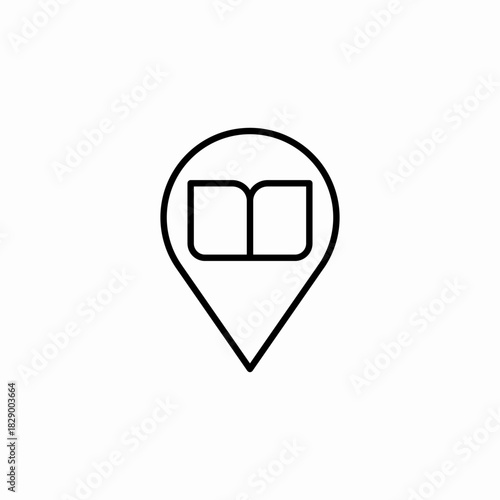 library location icon sign vector