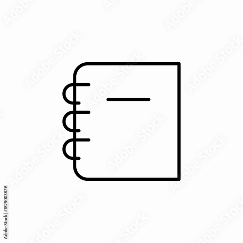 notepad notebook icon sign vector