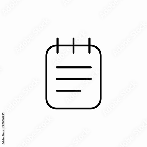 notepad notes icon sign vector