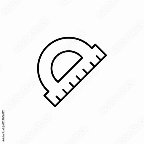 protractor ruler icon sign vector